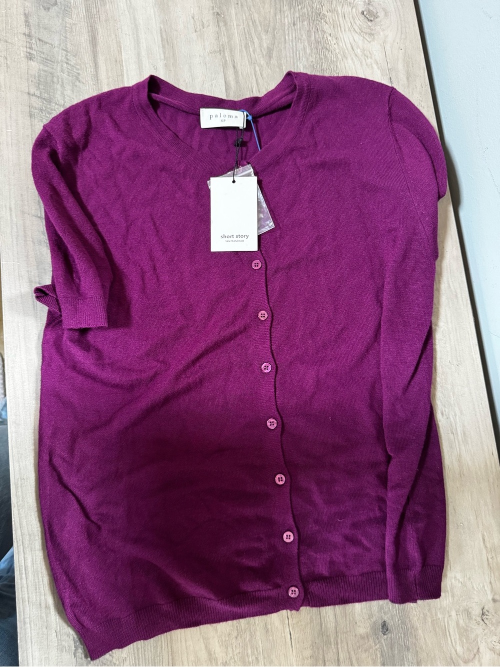 Paloma Sp Crewneck Top In Deep Plum — image 7 of 7